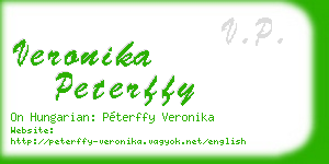 veronika peterffy business card