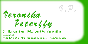 veronika peterffy business card